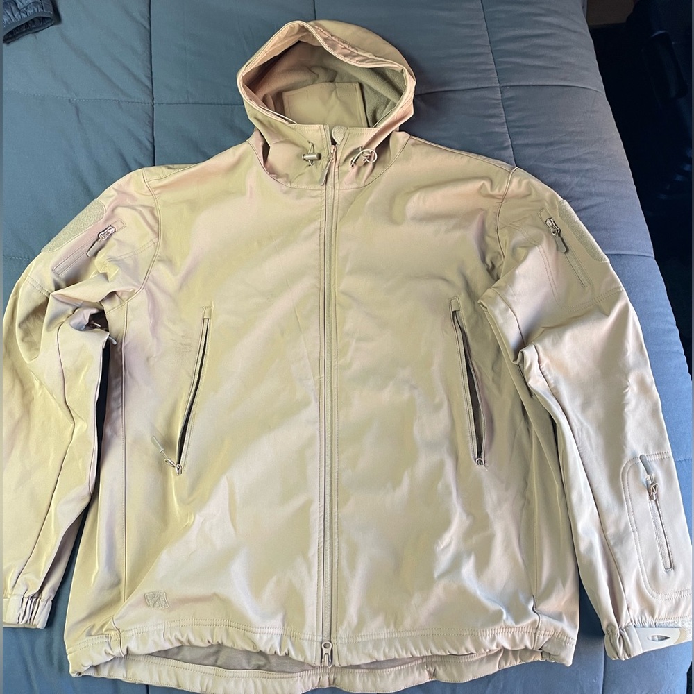 XL Coyote Brown Tactical Rain Jacket Men's